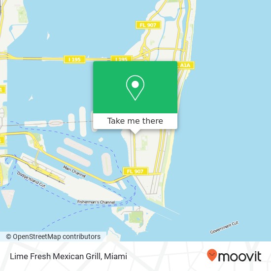 Mapa de Lime Fresh Mexican Grill