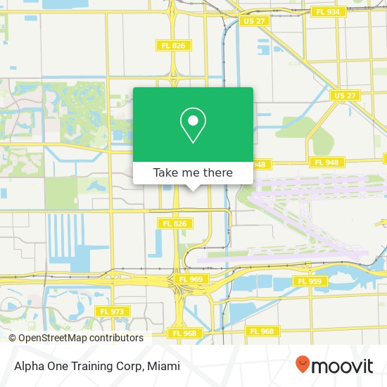 Alpha One Training Corp map