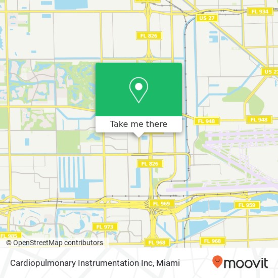 Mapa de Cardiopulmonary Instrumentation Inc