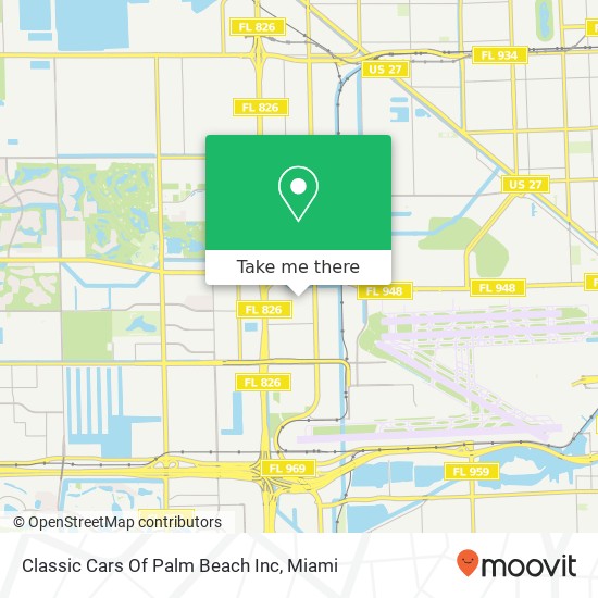 Mapa de Classic Cars Of Palm Beach Inc