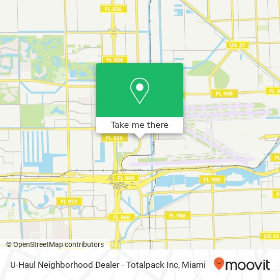 Mapa de U-Haul Neighborhood Dealer - Totalpack Inc