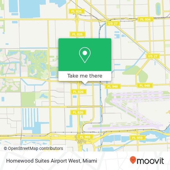 Mapa de Homewood Suites Airport West