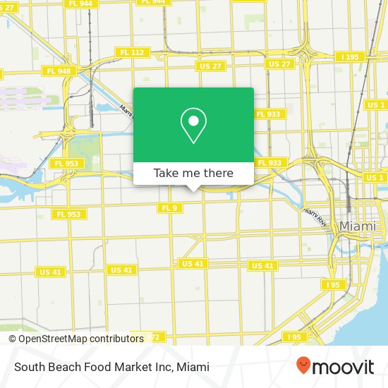Mapa de South Beach Food Market Inc