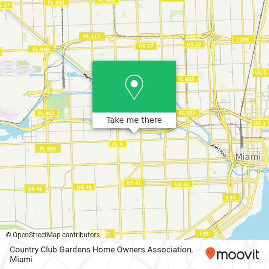 Country Club Gardens Home Owners Association map