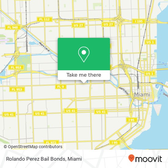 Mapa de Rolando Perez Bail Bonds