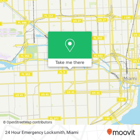 Mapa de 24 Hour Emergency Locksmith