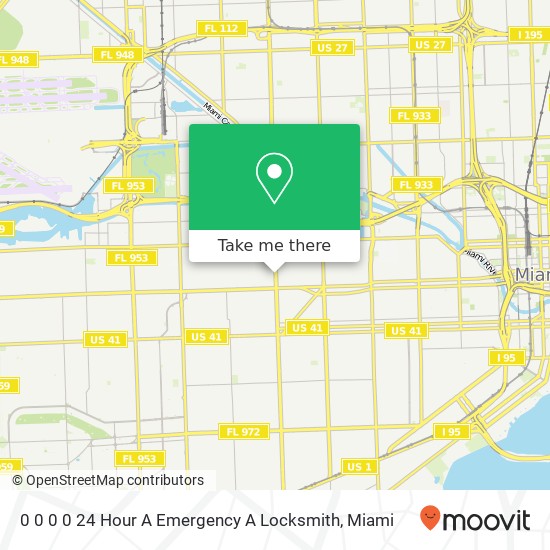 Mapa de 0 0 0 0 24 Hour A Emergency A Locksmith