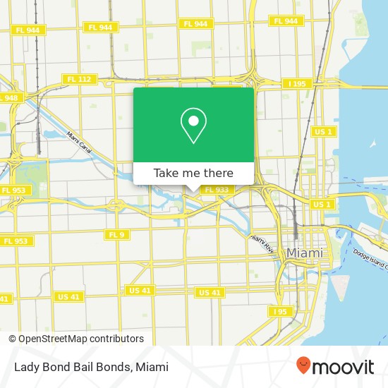 Mapa de Lady Bond Bail Bonds