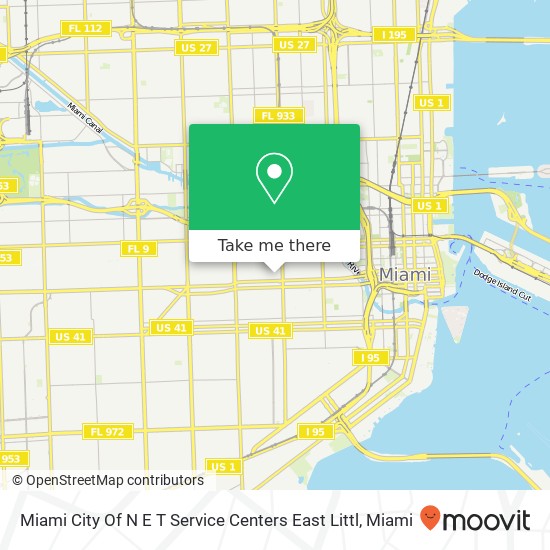 Mapa de Miami City Of N E T Service Centers East Littl