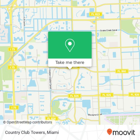 Country Club Towers map
