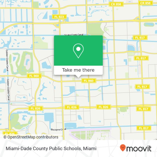 Mapa de Miami-Dade County Public Schools