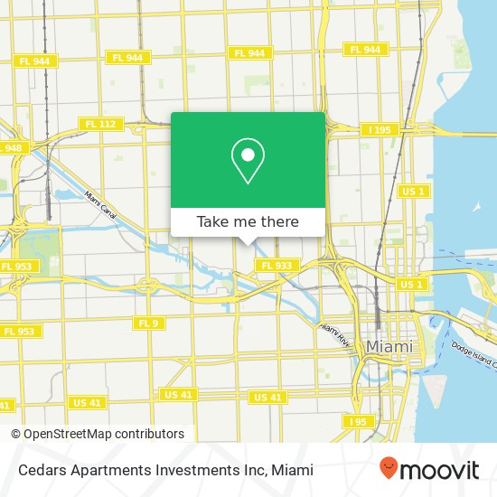 Cedars Apartments Investments Inc map
