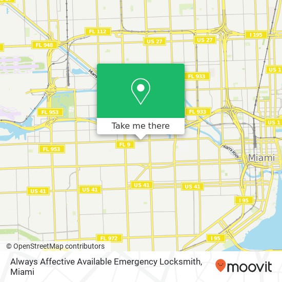 Mapa de Always Affective Available Emergency Locksmith