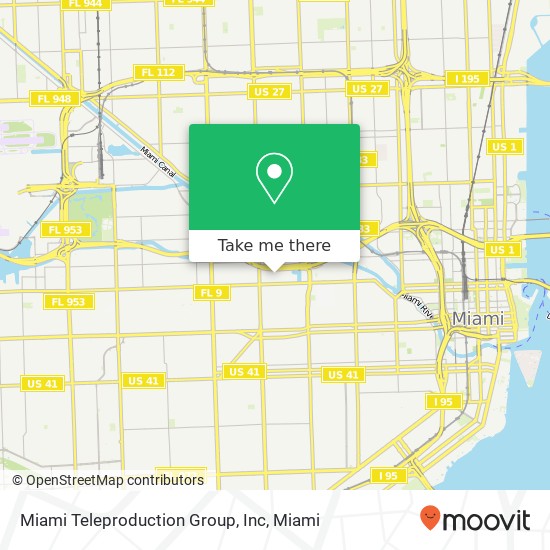Mapa de Miami Teleproduction Group, Inc