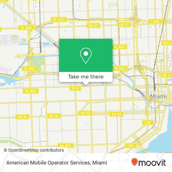 American Mobile Operator Services map