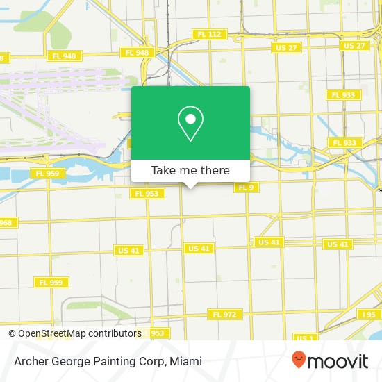 Mapa de Archer George Painting Corp