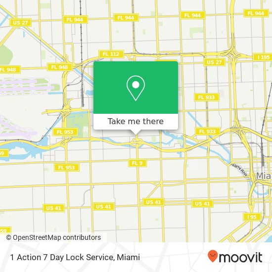 Mapa de 1 Action 7 Day Lock Service