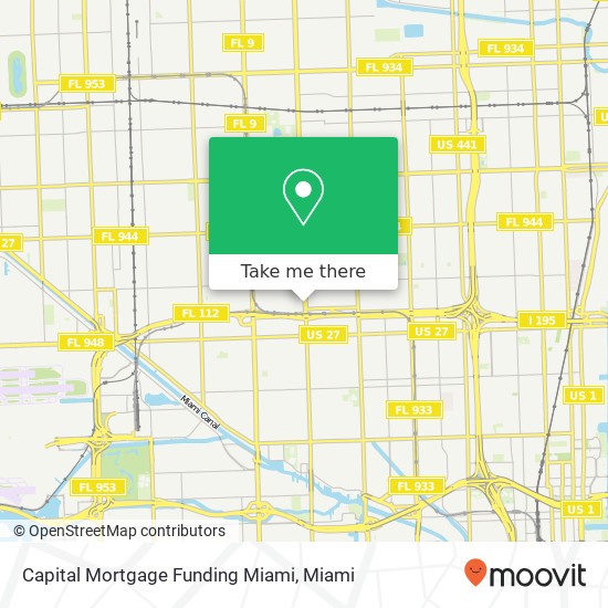Mapa de Capital Mortgage Funding Miami