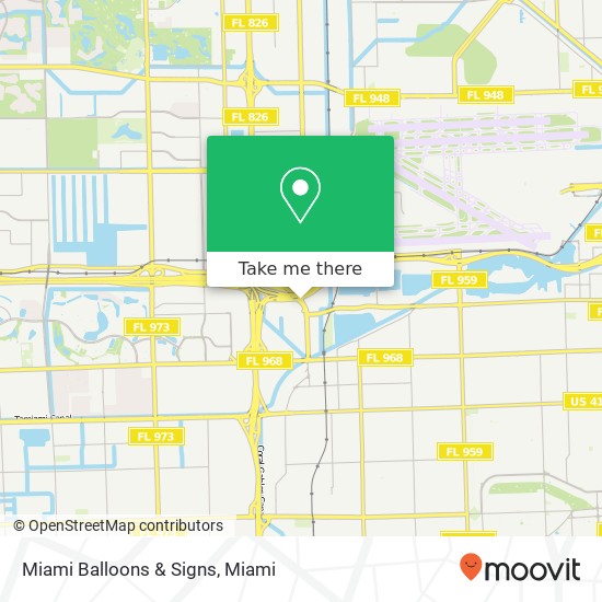 Miami Balloons & Signs map