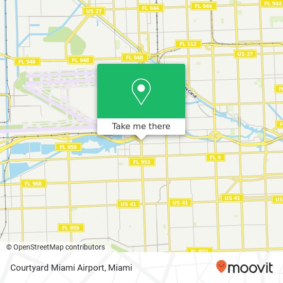 Mapa de Courtyard Miami Airport