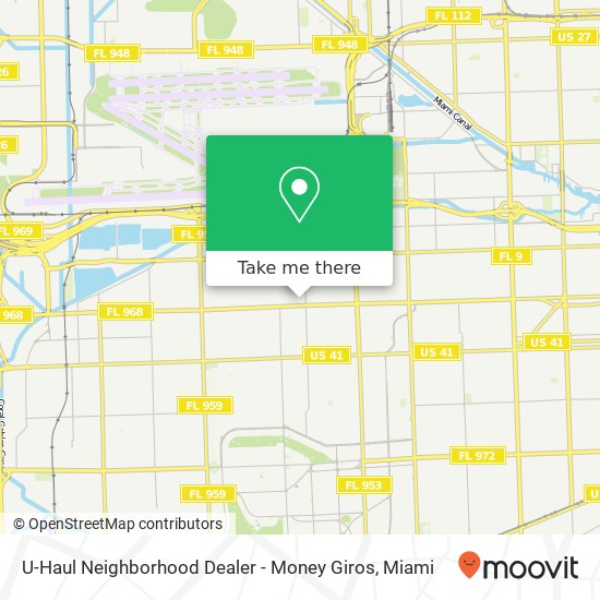 U-Haul Neighborhood Dealer - Money Giros map