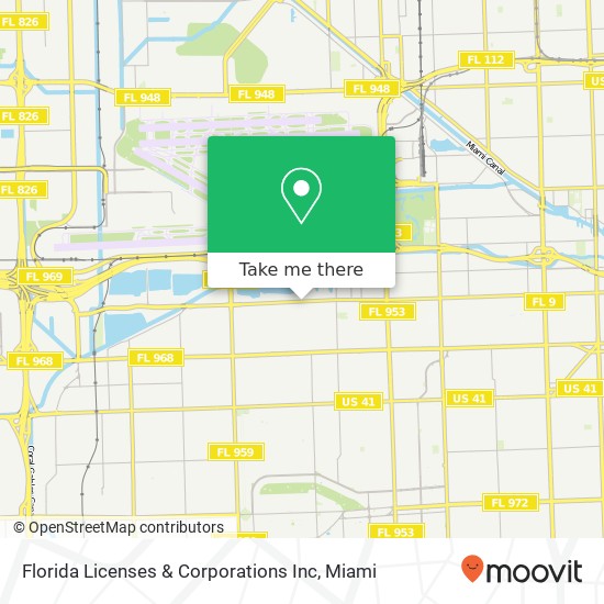 Florida Licenses & Corporations Inc map