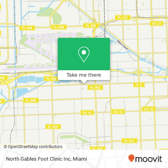 Mapa de North Gables Foot Clinic Inc