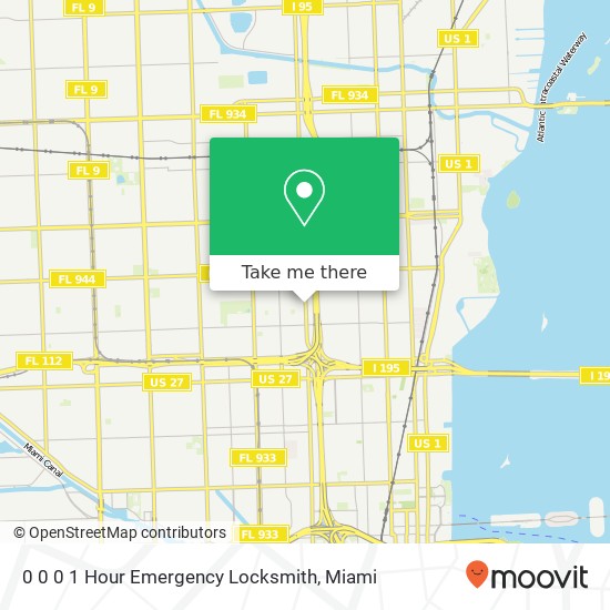 Mapa de 0 0 0 1 Hour Emergency Locksmith