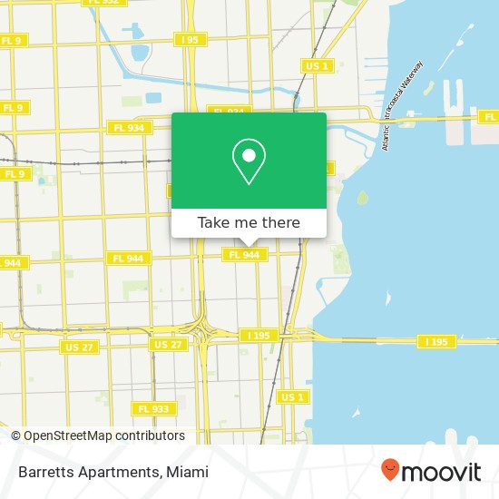 Mapa de Barretts Apartments