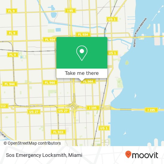 Sos Emergency Locksmith map