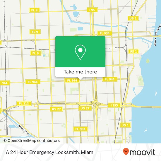 Mapa de A 24 Hour Emergency Locksmith