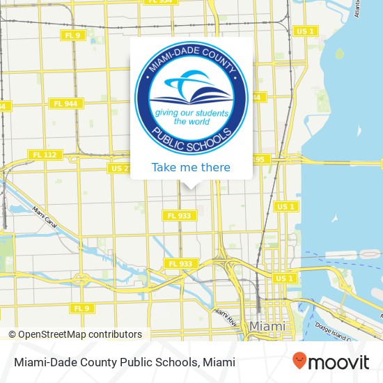 Miami-Dade County Public Schools map