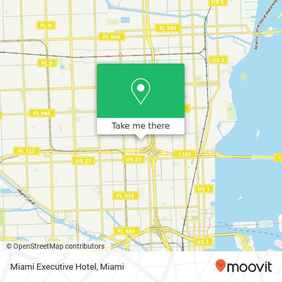 Miami Executive Hotel map