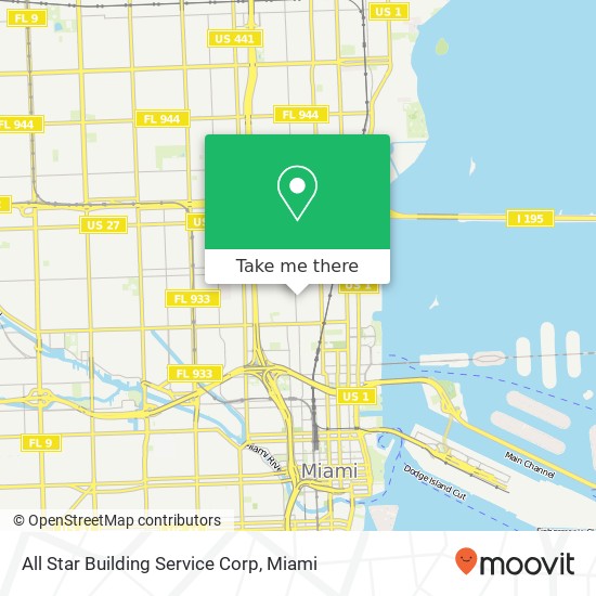 All Star Building Service Corp map