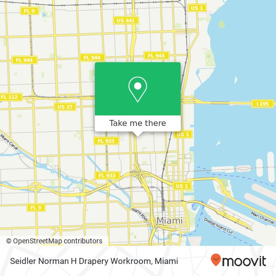 Seidler Norman H Drapery Workroom map