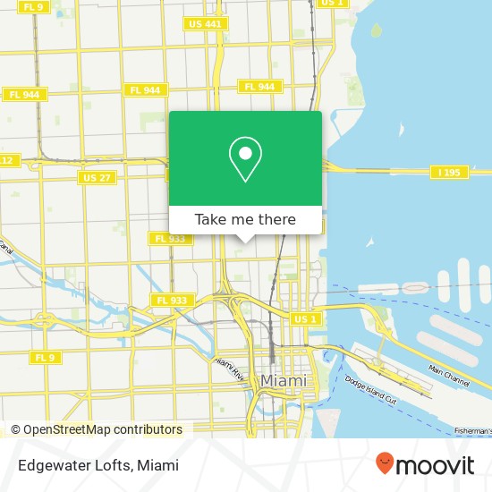 Mapa de Edgewater Lofts