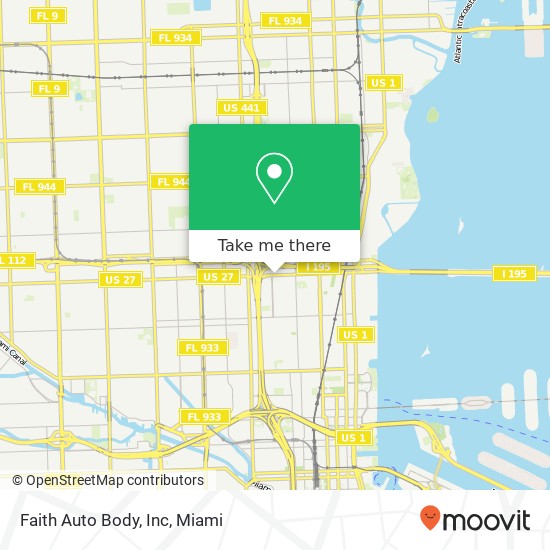 Faith Auto Body, Inc map