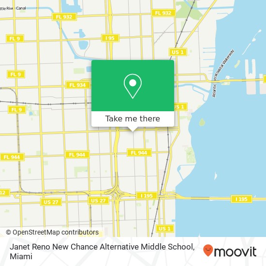 Mapa de Janet Reno New Chance Alternative Middle School