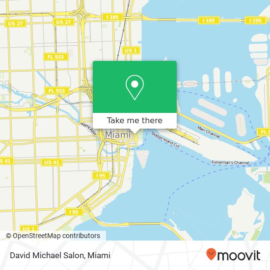 David Michael Salon map