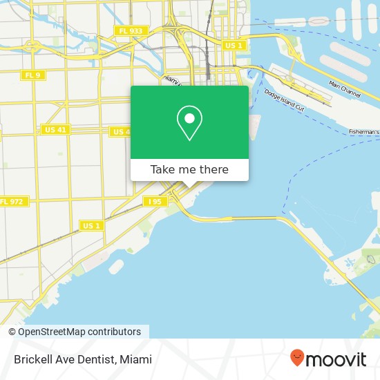 Brickell Ave Dentist map
