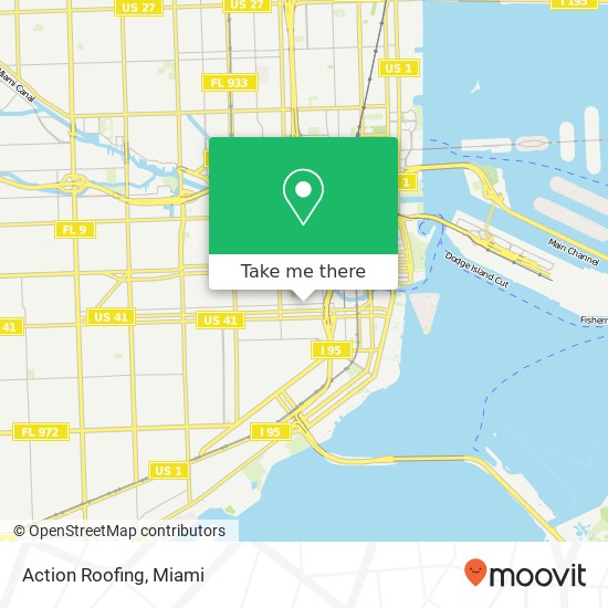 Action Roofing map