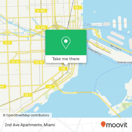 Mapa de 2nd Ave Apartments