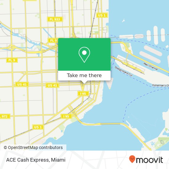 ACE Cash Express map