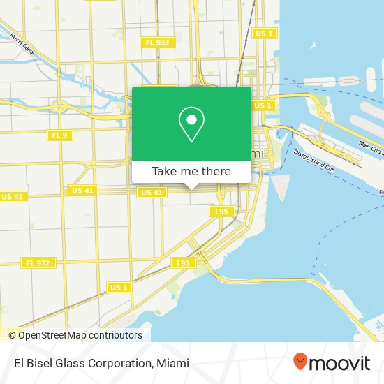 Mapa de El Bisel Glass Corporation
