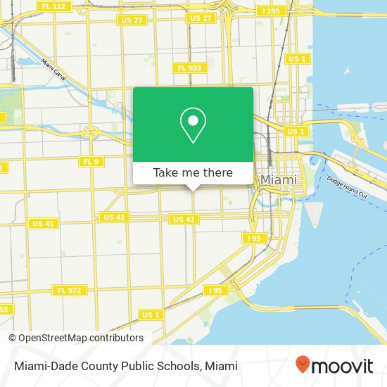 Mapa de Miami-Dade County Public Schools