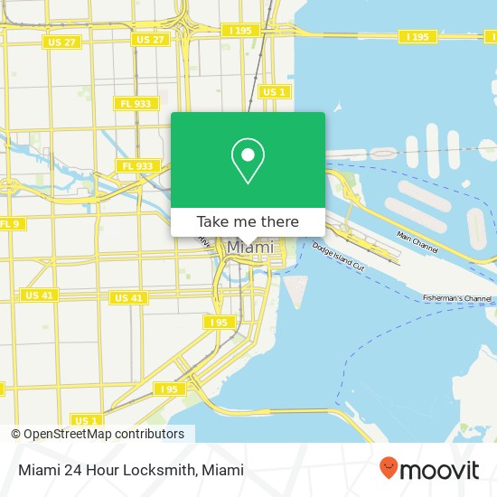 Miami 24 Hour Locksmith map