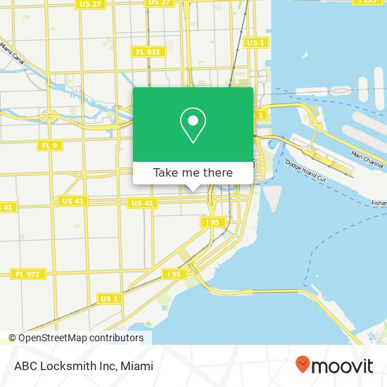 Mapa de ABC Locksmith Inc