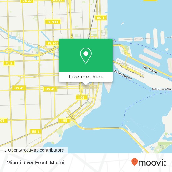Mapa de Miami River Front