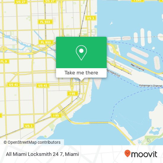 All Miami Locksmith 24 7 map