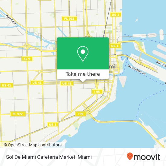 Mapa de Sol De Miami Cafeteria Market